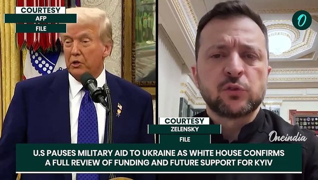 US Pauses Ukraine Aid, White House Confirms | Trump Questions Zelensky’s Commitment To Peace