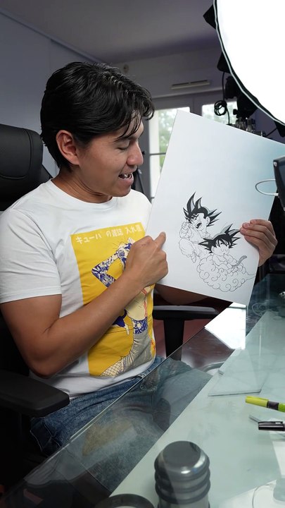 Je dessine #goku avec les #feutres liner graph'it