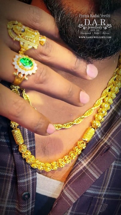 🔥 Pushpa-Themed 22KT Gold Chains, Rings & Bracelets for Men 💛✨ | DAR Jewellery Exclusive