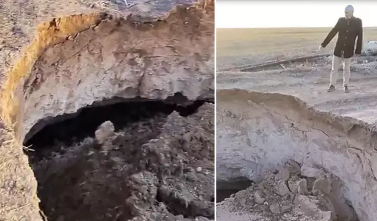 Aksaray'da 6 metre çapında ve 10 metre derinliğinde obruk oluştu