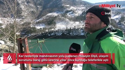 Karadeniz aklı: 20 kilometrelik mesafeyi 400 metreye düşürdü! 1 dakikada işe gidiyor