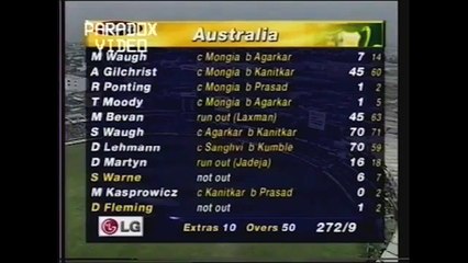 1998 Coca-Cola Cup | Australia vs India, Final at Sharjah | Sachin Tendulkar 134 (131).