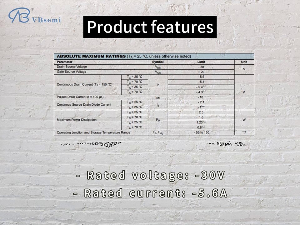 NAS3401-VB is a SOT23 package P-Channel field effect MOS tube