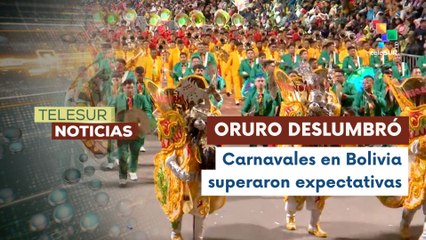 Éxito del carnaval de Oruro en Bolivia