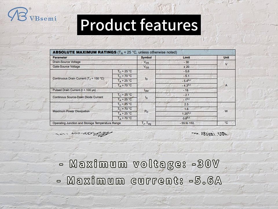 NAS3401NRG-VB is a SOT23 package P-Channel field effect MOS tube