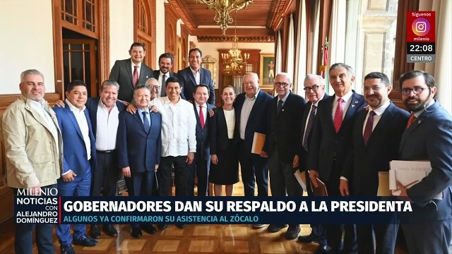 Gobernadores de Morena y oposición confirman apoyo a Sheinbaum en el Zócalo