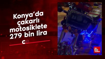 Konya’da çakarlı motosiklete 279 bin lira ceza