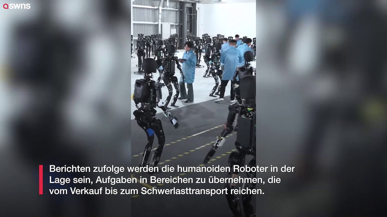 Fabrik in China produziert Roboterarbeiter in Massenproduktion