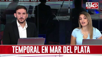 Impresionante temporal causó estragos en la ciudad de Mar del Plata