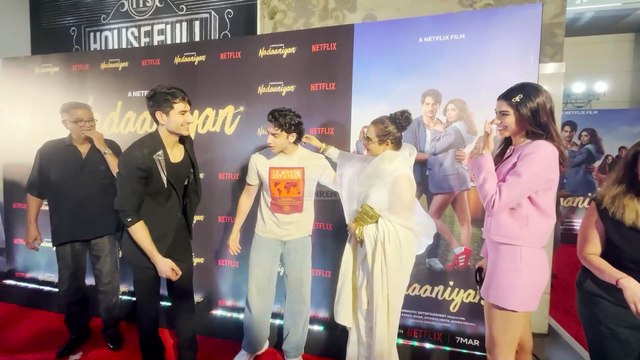 Nadaaniyan' Special Screening: Rekha, Ibrahim Ali Khan, Khushi & Boney Kapoor, Karan & Aadar P.
