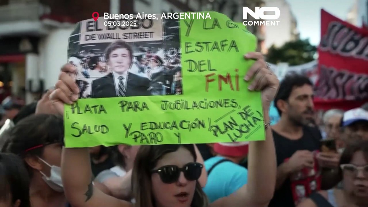 Auseinandersetzungen in Argentinien während des Protests von Rentnern