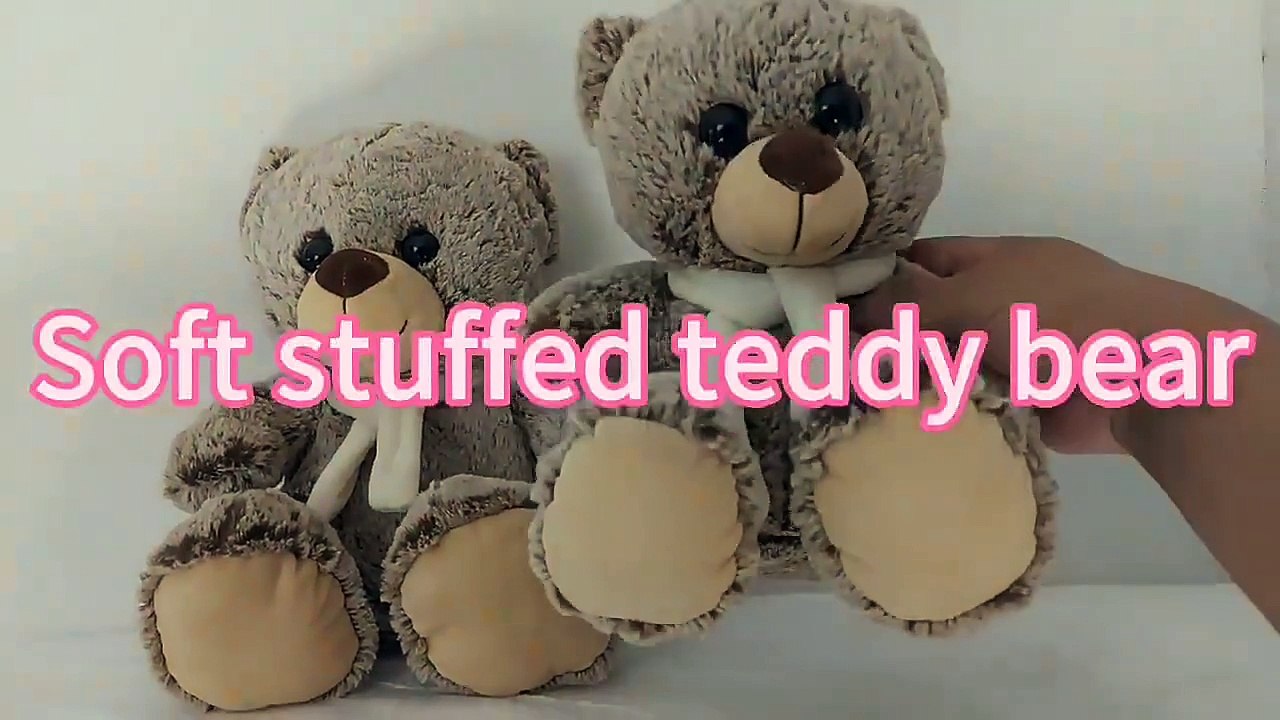 Yangzhou New Sunrise  manufacture customize nice soft plush Christmas teddy bear toy for kids gift sales in Europe market