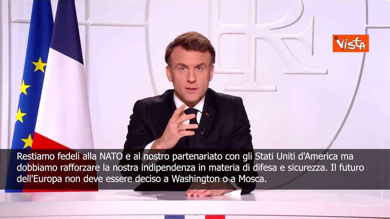Macron: Il futuro dell'Europa non deve essere deciso a Washington o a Mosca