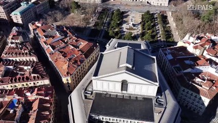 Las obras del tejado del Teatro Real