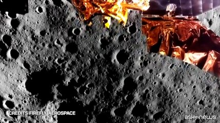 Le spettacolari immagini dell'allunaggio della sonda Blue Ghost