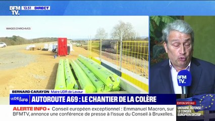 Suspension du chantier de l'A69: "Nous sommes en colère mais pas résignés", indique Bernard Carayon, maire UDR de Lavaur (Tarn)