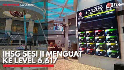 IHSG Sesi II Menguat ke Level 6.617