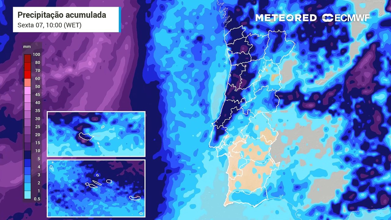 IPMA coloca Portugal continental sob aviso amarelo e laranja devido à chuva, vento e agitação marítima