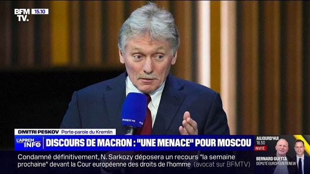Allocution d'Emmanuel Macron: La France veut que la guerre continue , réagit le porte-parole du Kremlin, Dmitri Peskov