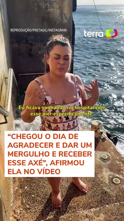 Preta Gil toma banho de mar pela primeira vez após a alta #shorts