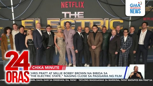Chris Pratt at Millie Bobby Brown na bibida sa The Electric State, naging close sa paggawa ng film | 24 Oras