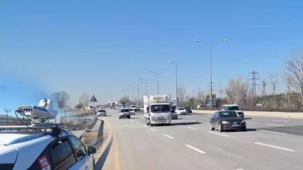 6 şeritli yolda yapay zeka destekli hız ihlali tespiti