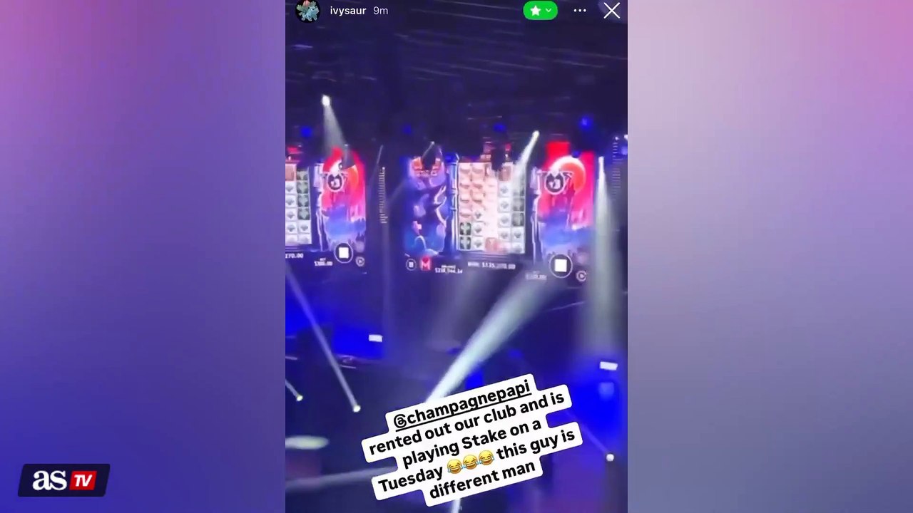 Drake shuts down entire club to gamble alone