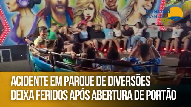 Acidente em parque de diversões deixa feridos após abertura de portão