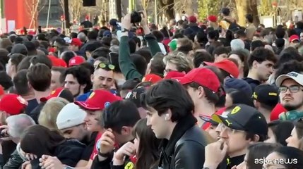 A Milano l'evento show Ferrari con Hamilton e Leclerc