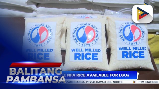 Affordable NFA rice available for LGUs
