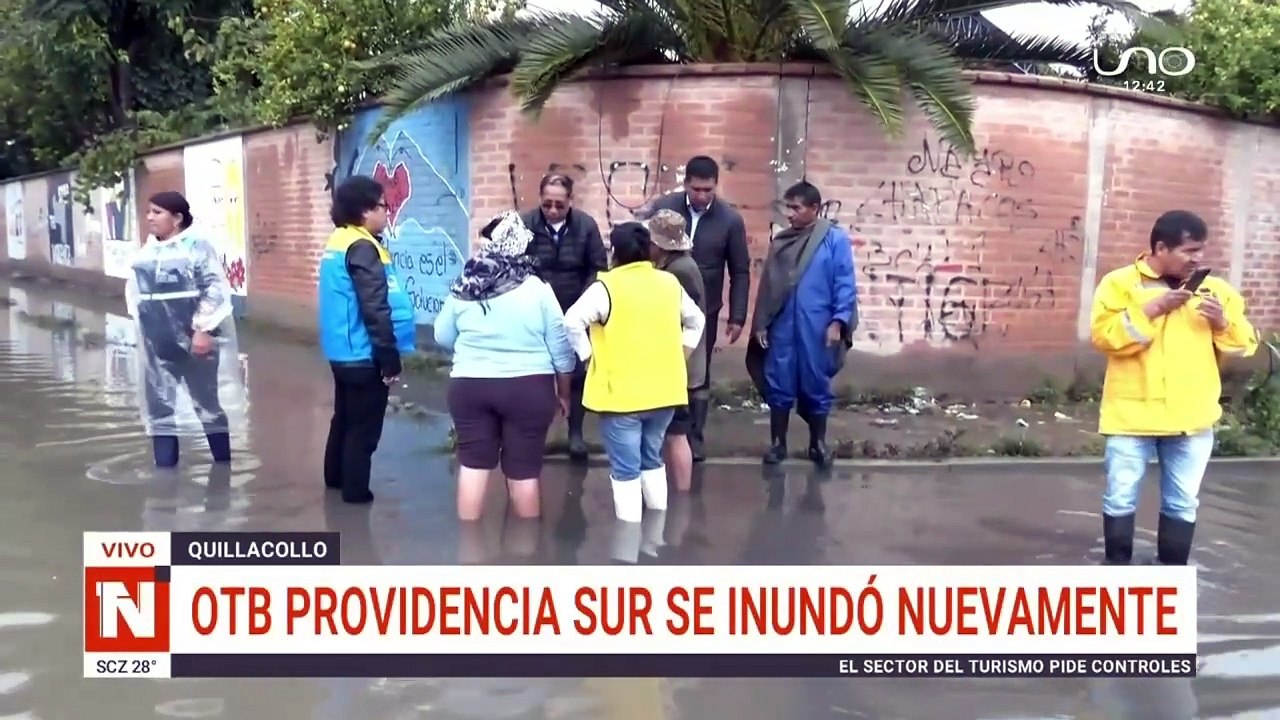 ¡Sacaban el agua y volvieron a inundarse!  OTB “Providencia Sur” de Quillacollo bajo el agua