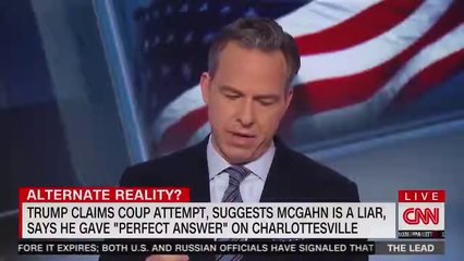 Jake Tapper stating Trump called those marching alongside neo-nazis "very fine people"