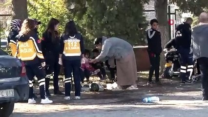 İçerisinde 4 çocuğun bulunduğu araç alev topuna döndü!