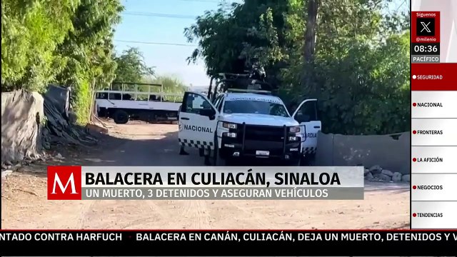Balacera en Culiacán deja un muerto, 3 detenidos y vehículos asegurados