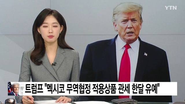 트럼프 멕시코 무역협정 적용 상품 관세 한달 유예 / YTN