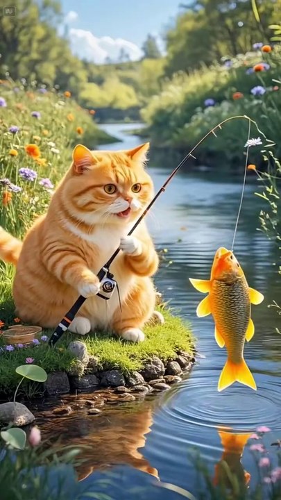 Cat fishing