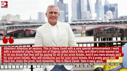 Steve Carell has surprised teenagers affected by the Los Angeles wildfires with free prom tickets