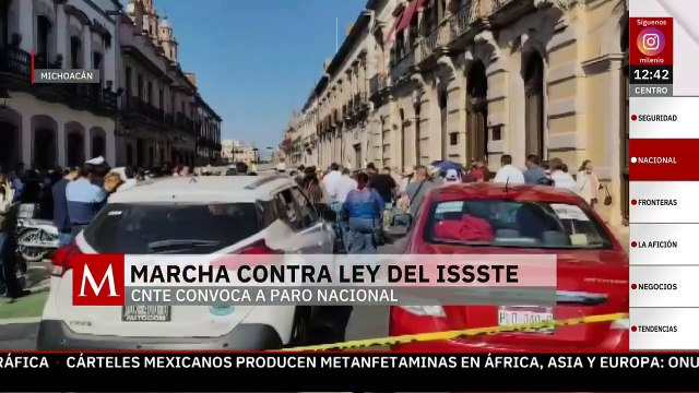 Maestros intensifican movilizaciones contra nueva Ley del ISSSTE en Michoacán