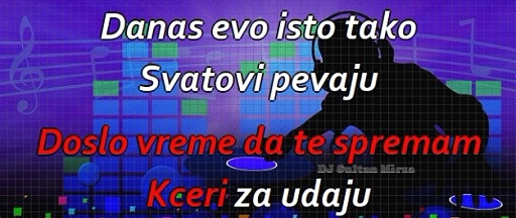 Kćeri moja mila - Miloš Bojanić (uživo karaoke)