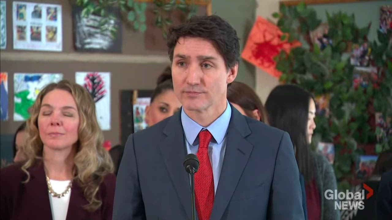 Trudeau Calls Trump’s Tariffs an Unjustified Trade War, Urges Canadians to Stay United