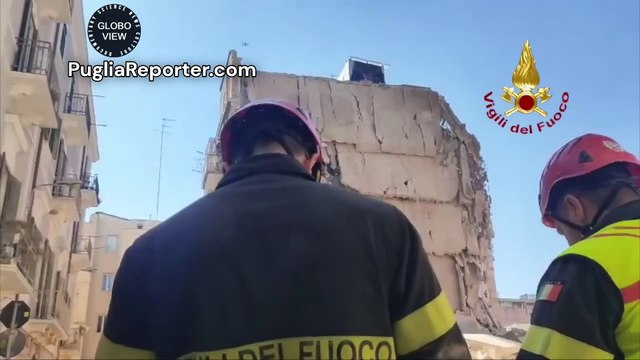 Bari: ritrovata viva la donna sepolta dalle macerie dell'edificio crollato in via De Amicis
