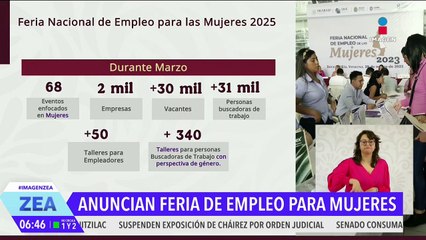 Anuncian la Feria Nacional de Empleo para Mujeres durante el mes de marzo