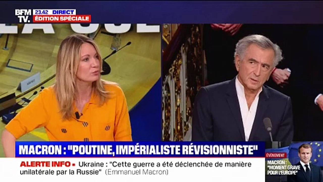 Guerre en Ukraine: "L'impérialisme d'aujourd'hui a le visage de Vladimir Poutine", affirme Bernard Henri-Lévy