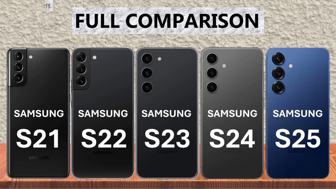 Samsung  S21 vs Samsung S22 vs Samsung S23 vs Samsung  S24 vs Samsung Galaxy S25, Full Comparison