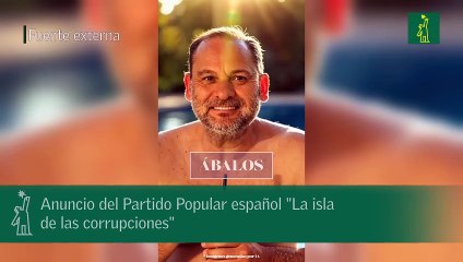 Anuncio del Partido Popular español "La isla de las corrupciones"