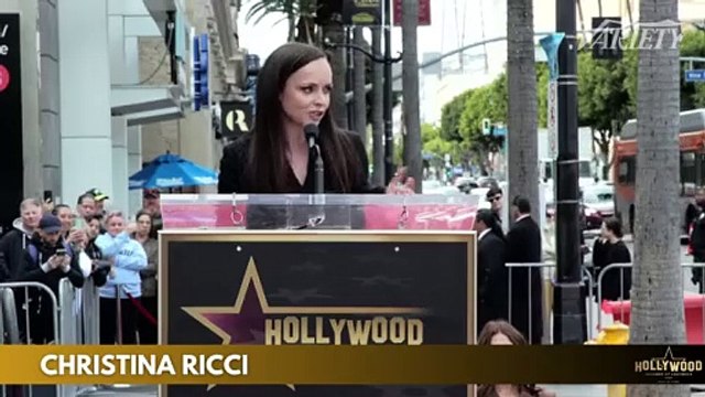 Christina Ricci speaks at her Hollywood Walk of Fame ceremony
