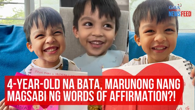 4-year-old na bata, marunong nang magsabi ng words of affirmation?! | GMA Integrated Newsfeed