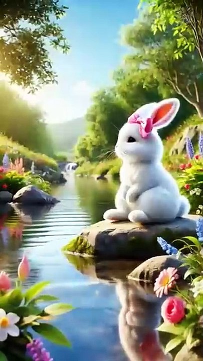 Rabbit saves a drowning puppy. The kindness of friends 🐰 #RabbitRescue #CuteAnimals #AnimalRescue