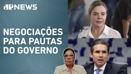 Gleisi Hoffmann e Hugo Motta devem debater prioridades da Câmara no próximo domingo (069)