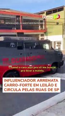 Influenciador arremata carro-forte em leilão e circula pelas ruas de SP #shorts